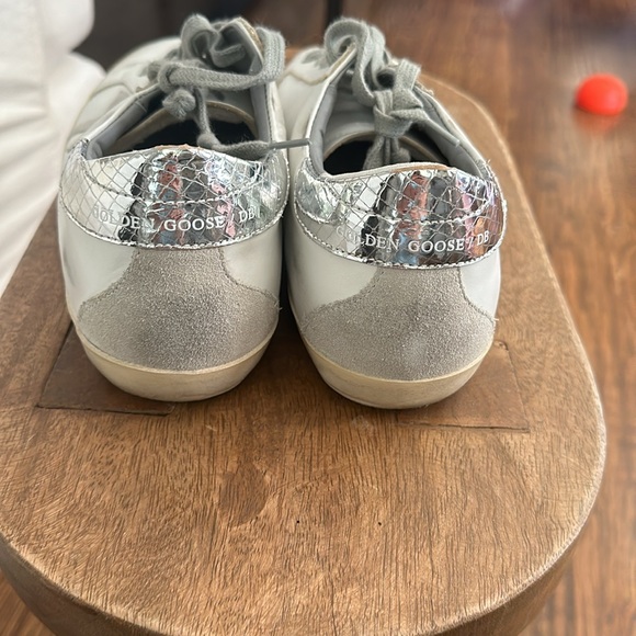 WORN ONCE! Golden Goose Superstar white and silver heel worn once size 41 - Picture 2 of 8